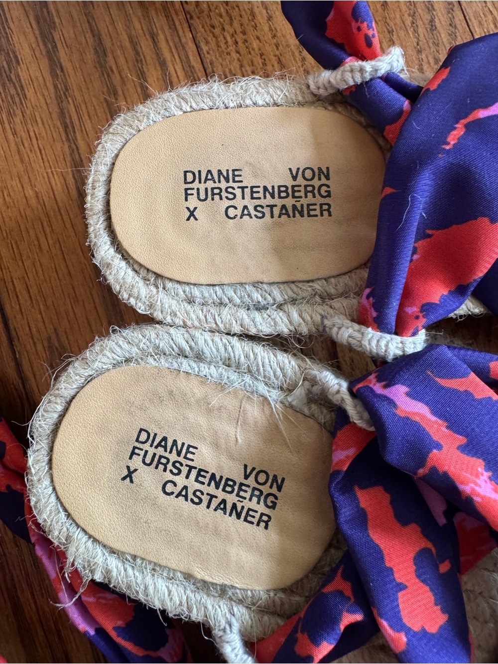Diane von Furstenberg x Castaner Paloma Printed Wrap Espadrilles NWOT